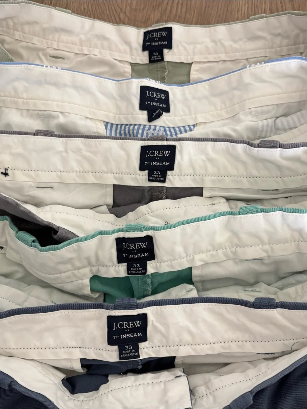 Men’s J.Crew 7” Shorts Size 33